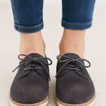 Bussola velvet Navy Lauren Pony Indigo women’s Perforated Lace Up Oxford 38 Blue Size 7 Photo 0