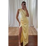 Show Me Your Mumu Jodie Dress in Yellow Luxe Satin XL Photo 2