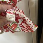 Free People red knit floral pleated tunic short dress size Small Photo 3