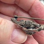 Vintage early C clasp brooch from Oberammergau in the Bavarian Alps, Germany. Silver Photo 2