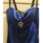 Camille La Vie  Size 2 Royal Blue Ruched Satin Sweetheart Mermaid Dress Prom Gown Photo 2