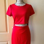 EXPRESS  Vibrant Red out stomach size 8 zipper on the back. Photo 1