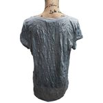 Vera Wang Simply Vera  Women's Light Blue Textured Short Sleeve T-Shirt Size L Photo 1