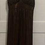 Siren Lily Juniors Size Large Brown Empire Waist Sleeveless Dress Y2K Party Hoco Photo 0