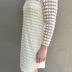 Anthropologie Sweater Dress Tunic Embroidered Lace Cut Out - size 10 Photo 3