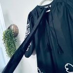 Chico's NEW Poplin Soutache Embroidered Maxi Dress Black Maxi Sz 4 Belt Pockets Photo 12