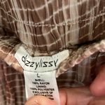 Dizzy Lizzy Shorts Brown Coral Tassl Wrap Elastic Waist Womens Large Photo 4