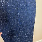 Andretta Donatello Cobalt Blue Vintage Beaded 100% Silk Gown Prom size small Photo 3