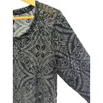 Ariat Black Burnout Velvet Sheer Tunic Top Women's M Boho Western Long Sleeve Photo 1