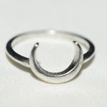 Source Unknown NWOT Casual Goth Punk Silver Tone Metal Crescent Moon Size 9.5 Unisex Ring Photo 0