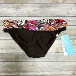 Sunsets Temptress Push Up Underwire Ruched Waistband Bikini Small Ivory Brown Photo 7