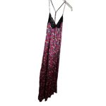 Vintage Vanity Fair Nylon‎ Floral Long Negligee Black Photo 3