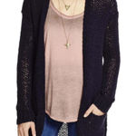 Free People  Simply Sienna Longline Open-Front Navy Cardigan - Size - Small Photo 0