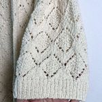 Anthropologie Moth Cream 100% Cotton Crochet Open Front Sweater Cardigan Top Lar Photo 4