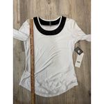 By Gottex Sport White Black Mesh Neck Long Sleeve Athletic Top M NWT Size undefined Photo 4