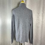 Halogen Cashmere Turtleneck Sweater Gray Size S Ribbed Long Sleeve Cozy Winter Photo 4