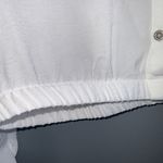 No Comment  White Pullover Button Front Elastic Waist Long Tab Sleeves XL NWT Photo 7