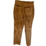 st. john's bay NWT Vintage St. Johns Bay Brown Washable Suede Leather Pants, 16 Photo 4