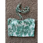 By Together  Tropical Palm Hawaiian Floral‎ Smocked Cutout Crop Top Womens Medium Photo 5