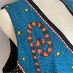 Daisy Kingdom Vintage Halloween Vest Cat Witch Handmade Ghouls Night Out Women Blue Size undefined Photo 9