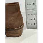 Lucky Brand Womans  Drill Brown Leather Lace Up Stacked Heel Bootie 7.5 M Photo 3