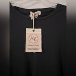 Emma & Grace Eyelet Long Sleeve Top Black Photo 4