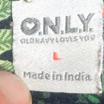 Old Navy Banana Jungle Print Button Down Shirt Long Sleeve Womens Large Cotton Photo 2