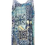 Johnny Was NWT  Thera slip dress Blue and White Patchwork size M Photo 2