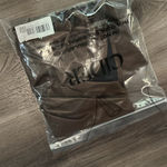 Cider  Brown Pleather Mini Skirt Photo 3