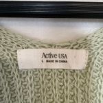 Active USA L Knit Twist Front Cropped Sage Green SoftGirl Y2K Cottage Minimalist Photo 6