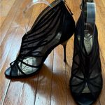 Ted Baker Taminaa Black Mesh open toe leather detailing high Heel pumps, size 7 Photo 12