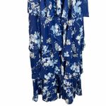Baltic Born Montaigne Ruffle Chiffon Maxi Dress in Navy Blue Floral Photo 4