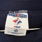 Jerzees Vintage New York USA Navy Blue Embroidered Flags Sweatshirt Size M Photo 5