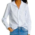 Frank & Eileen Like New  Barry Button Down Top Signature Crinkle Hearts Large Photo 0