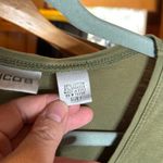 Chico's Chico’s Cap Sleeve V Neck Olive Green Tee Shirt Size Medium (1) Photo 2