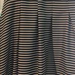 The Limited  Black White‎ Stripe Pleated Midi Skirt Size 8 Photo 2