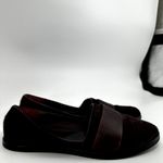 Vince  Mason Calf Hair Flat Loafers Shoes Slip On Almond Toe Red Burgundy 5M Photo 2