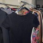 Alexander Wang Black Alpaca Rope-Detail Fuzzy Short Sleeve Mini Sweater Dress Photo 5