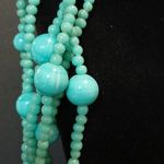 Blue glass beaded multi stand layering necklace Photo 1