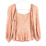 American Eagle  size small New with Tags pink long sleeve crop babydoll top shirt Photo 1