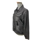 Love Tree Studded black distressed denim jacket size S Photo 3