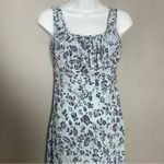 Rampage Vintage 90s‎ Maxi Dress  Floral Milkmaid Bodice Blue Sleeveless Juniors Photo 3