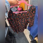 Floral navy blue and Red Women's Top. Size XS Photo 5