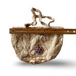 Small Beaded Purse White Photo 8