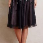 Moulinette Soeurs Anthropologie  Effervescent Tulle Skirt 0 Petite Black Sequins Photo 7