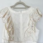 Anthropologie NWT + Farm Rio Beaded Eyelet Mini Dress in Cream Photo 7