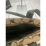 Coach Green Tan Signature Snake Stripe Tote Bag Hangtag F25706 GUC (Straps Wear) Photo 8