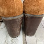 ALDO Suede Boots 8.5 Tan Leather Zipper Ankle Chunky Heel Western Boho Casual Photo 10