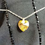 Swarovski Crystal AB Heart Pendant on Silver Chain Necklace Photo 9