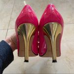 Kate Spade Patent Leather Pink/Gold Heels Size 6 Photo 4